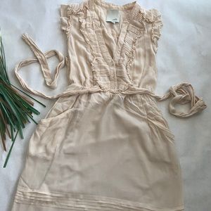 Anthropology Odille Off White Dress